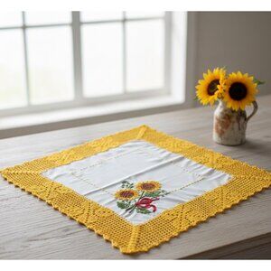 Cervilleta hecho a mano para tortillas color Amarillo 27*27